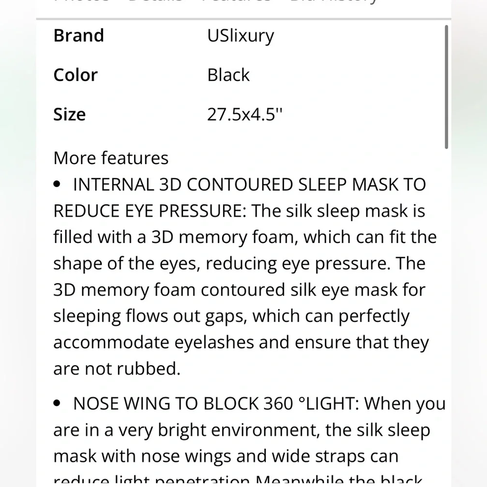 Silk Sleep Mask-Black-Adult OS